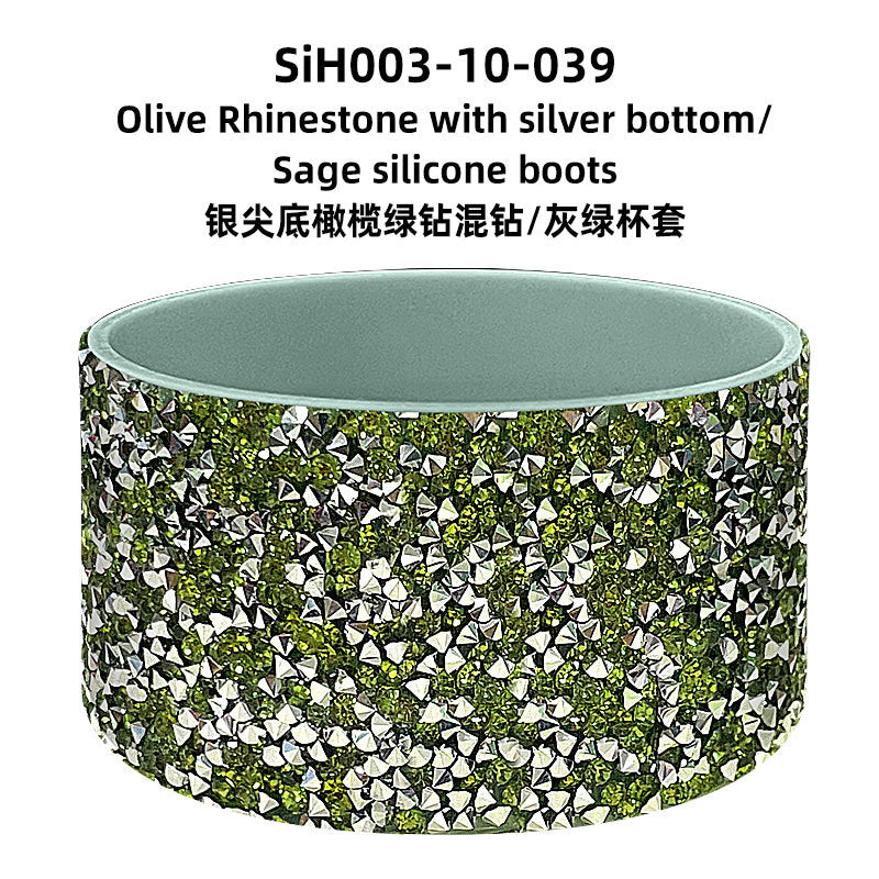 Wholesale New Diamond Silicone Ice Fighter Cup Sports Water Bottle Space Cup Cup Bottom Cover